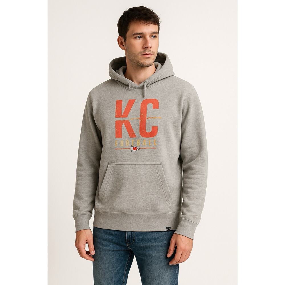 Kansas City Chiefs Men Hoodie M Gray '47 Logo Sportswear
